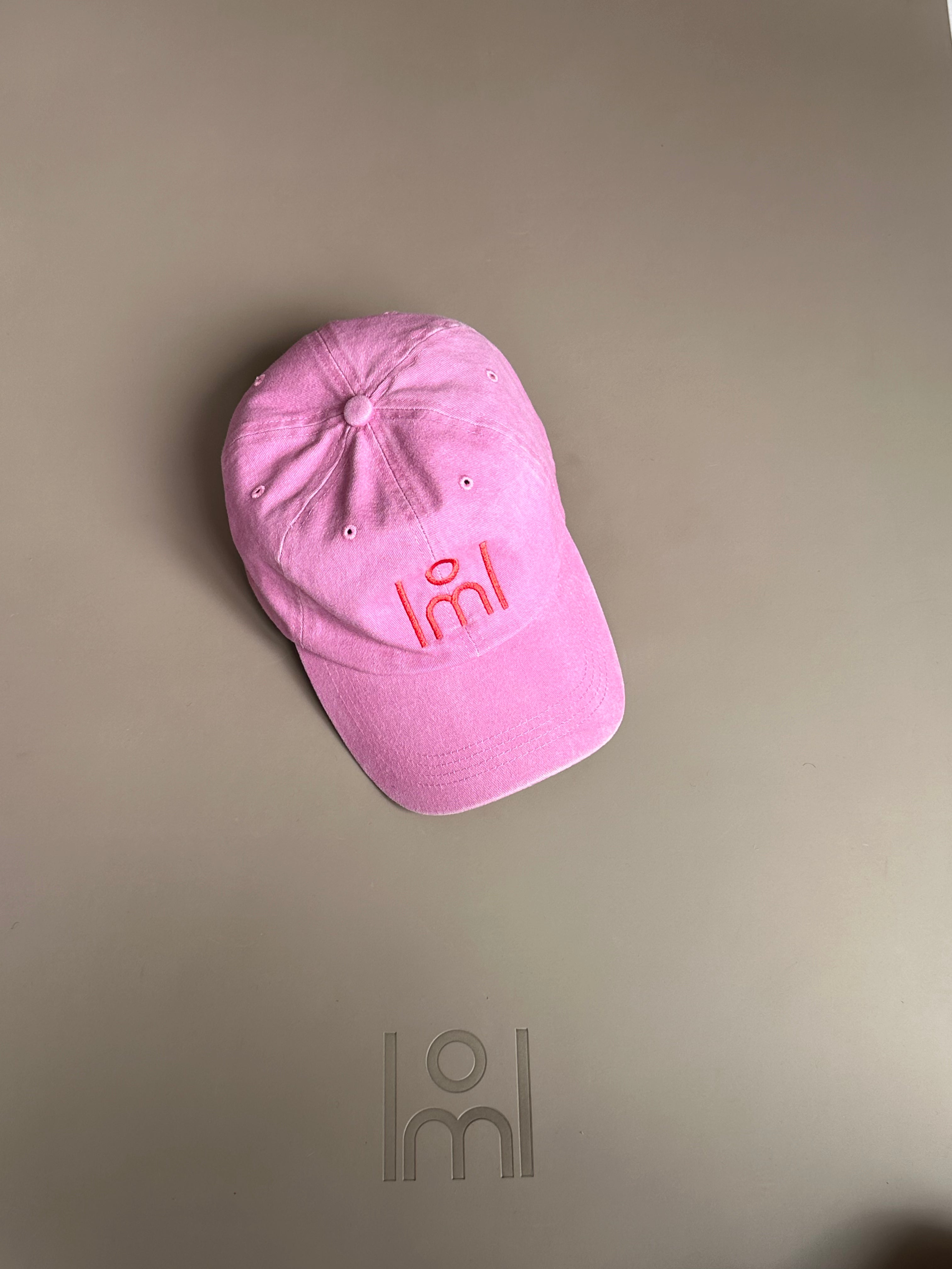 Hong Kong boxy pink tangerine cap